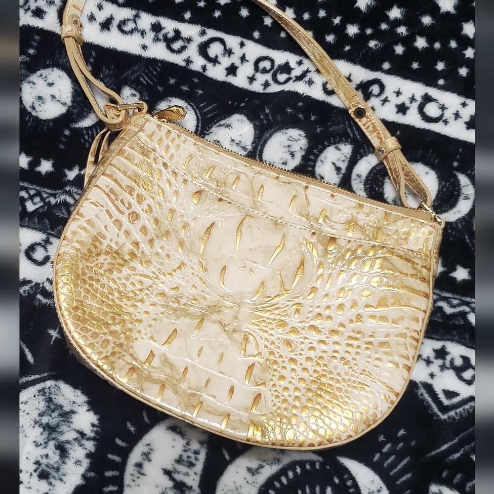 Brahmin Gold and Cream Crossbody Bag - Picture 2 of 7